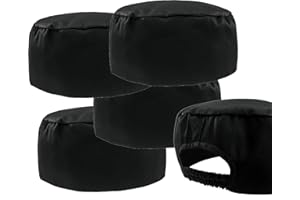 4sold Uomini Donne Classico Nuovo Top Skull Cap Professionale Catering Chef Cappello Regolabile Popolare Pieghe Chef Cappello Cucina Cucina Ristorante Rotondo