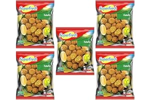 QUBROS Superfresh Frozen Falafel 450g | Product of Turkey | Delectable Blend of Chickpeas, Herbs and Spices | Ready to Cook Falafel Balls | Quick and Easy Meal (Falafel 450g, 5 Pack)