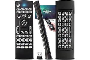 ‎RETOO Retoo Pilot zdalnego sterowania Air Mouse z klawiaturą 2,4 GHz, przenośny, bezprzewodowy kontroler myszy, uniwersalny, idealny pilot zdalnego sterowania do Windows XP Vista 7 MAC Linux Android do