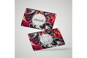 Vkardz - Biglietto da visita digitale in PVC serie Fluid || Facile condivisione dei contatti Scratch less Matte Print Pocket Friendly NFC Cards (Lawa Fluid)