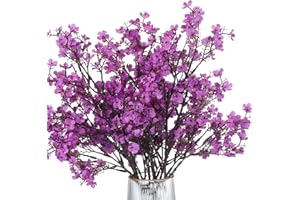 PATIKIL Flores Artificiales, 6pcs Flores Falsas Europeas Ramo Falso DIY para Decoración De Hogar Jardín Cocina Boda Fiesta Decoración Morado