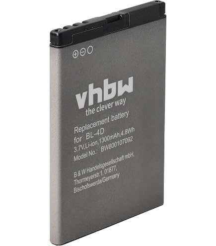 HIGHAKKU Batteria di ricambio BL-4D compatibile con Brondi Amico Chic