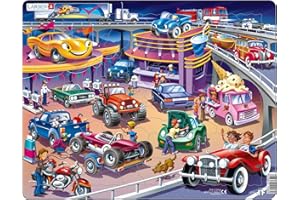 Larsen US19 Arrêt de Pitstop sur l'autoroute animée, Puzzle Cadre avec de 58 pièces