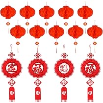 Chinesische Laternen Dekoration – Faltbare Rote Papierlaternen, 25,4 Cm, Wasserfest, Für Frühlingsfest & Hochzeit