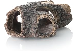 ‎CTPENG Ctpeng Aquarium-Höhle aus Kunstharz,Betta-Holzscheit,Aquarium-Dekoration,Höhle, Hausdekoration für kleine und mittelgroße Aquarien（Harz,13.5 X 9 X5.5 cm）