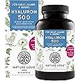 NATURE LOVE® Hyaluronsäure Kapseln mit Zink - Hochdosiert: 500mg - Vegan - 90 Stück (3 Monate) - 500-700 kDa