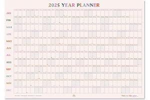 GOOD TUESDAY 2025 Year Wall Planner, This is the Year, Landscape - With Week Numbers & Moon Phases