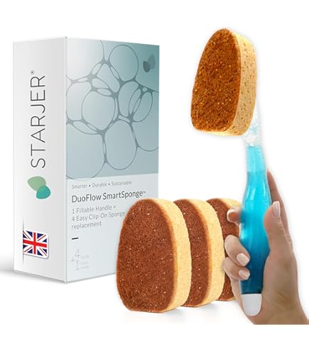 Dish Washing Up Brush Sponge With Liquid Soap Dispenser Scrubber Pad On - View #8