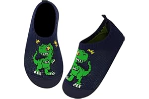 Kyopp Hausschuhe Kinder Mädchen Barfussschuhe Kindergarten Slippers Jungen Rutschfest Pantoffeln für Atmungsaktive Weich Lauflernschuhe Kleinkinder Schuhe