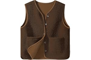 CMTOP Gilet Sans Manche Femme Gilets en Polaire Femme Chaud Sans Manches Manteau Couleur Unie Blouson Button Matelassée Sans Manches Veste Élégant Légers Gilet Automne Hiver
