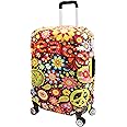 Luggage Cover Suitcase Protector Fits 19-33 Inch TSA Approved Travel Suitcase Cover Washable Dustproof Anti-Scratch, Peace, S (19-22 inch)