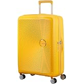 American Tourister Soundbox Large Trolley Case, 67 cm | Golden Yellow, Expandable Hardcase, 67H x 46W x 29D cm, 71.5/81 L, 3.
