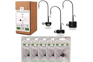 15pcs Zotic Ned Rig Hameçons Jig Hameçons Noir Perche Sandre Finesse Accessoires de Pêche Carnassiers No Action Shads