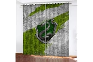 SMNVCKJ Harry Poter Tende oscuranti per bambini, con distintivo magico, set da 2 pezzi, per camera da letto ragazzi e ragazze (7,280 × 180 cm)