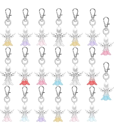 TAIYOU 10 stuks beschermengel parelengel hanger engel charme metalen cadeauhanger hart sleutelhanger voor bruiloft sieraden halsketting DIY knutselen kerstdag cadeauhanger