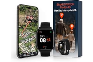 ‎PAJ GPS PAJ Smartwatch GPS 4G dla Dzieci i Seniorów – GPS w Czasie Rzeczywistym, Alarm SOS, Aparat, Wiadomości Głosowe, Wodoodporny, Łatwa Obsługa, Bezpieczeństwo Dzieci, Seniorów i Osób z Demencją