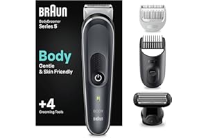 Braun Recortadora Corporal Para Hombre Series 5, Depilación Masculina Para Todo El Cuerpo Sin Esfuerzo, Cortapelos Hombre Resistente Al Agua Con 100 Min De Autonomía, 5370