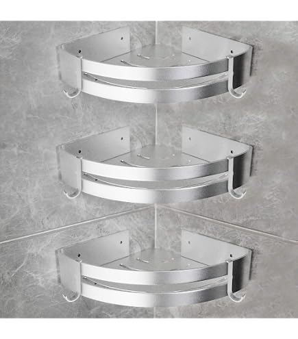 Angoliera Da Doccia 2 Ripiani: Salvaspazio Antiruggine Per Bagno Ordinato (30x22x37 Cm, Grigio)