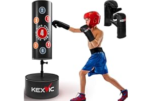 KEXVIC Kids Freestanding Punch Bag- Premium Punching Bag with Boxing Mitt- Professional Boxing Bag Set for Karate, Muay Thai, MMA, Taekwondo Martial Art Kids Training Equipment