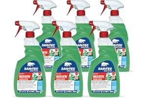 SANITEC IGIENE SICURA Sanitec, Multi Activ Sgrassante Disinfettante Multiuso Ideale per la Disinfezione di Superfici, Elimina il 99,9% dei Batteri, Presidio Medico Chirurgico, 6 Flaconi da 750 ml