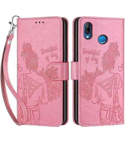Cover per Huawei P20 Lite Case PU Pelle Custodia [Kickstand] [Chiusura magnetica] [Slot per Schede], Portafoglio Flip Custodia per Huawei P20 Lite,Aurora