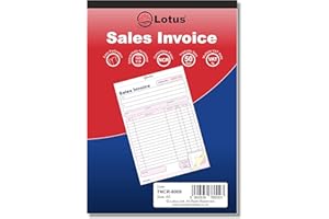 Lotus Triplicate Sales Invoice Book |3-Part Sales Order Book A5 | Carbon Copy Receipts |Business Receipts Book | Duplicate Invoice Book | Stationery Supplies |Office Essentials |143x210mm TNCR-8009