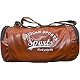 Shivgan PU Leather Vintage Gym Bag (Brown)