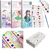 Renk Paletli Sulu Boya Etkinlik Seti, Kendin Yap (DIY) Kitap Ayracı, &Ccedil;ocuklar ve Yetişkinler i&ccedil;in 3 Adet Yeni Nesil Sulu Boya