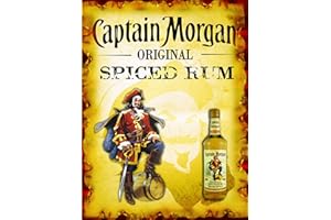 MR.SIGN Captain Morgan Étain Mur Signe Affiche de Fer Métal Mur étain Panneau Attention Plaque Rétro décoration Murale pour Café Bar Hôtel Jardin Parc