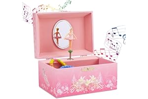 Jewelkeeper - Caja Joyero de Música Rosada para Niña con Bailarina Estrella - Melodía del Lago de los Cisnes