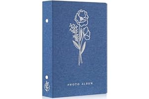 Lanpn Album Fotografico 10x15 300 con Tasche, Biancheria Porta Foto Album Portafoto Orizzontali Tascabile Tasca Blu