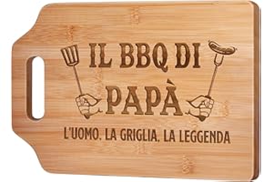 Gleevara Regalo Papà, Regalo Papà Compleanno - Tagliere in Bambù Inciso, Idee Regalo per Papà, Regali Papà Cucina da Parte di Figlia