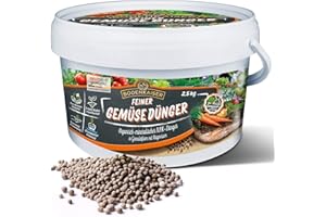 Bodenkaiser Gemüsedünger, organisch-mineralischer Dünger für Gemüse mit Langzeit-Wirkung, 2,5 kg Düngergranulat im praktischen Eimer
