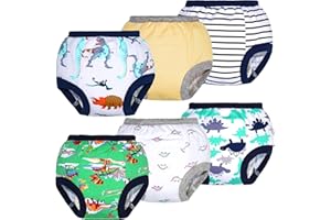 BIG ELEPHANT Töpfchen-Trainingsunterwäsche für Jungen, weiche, saugfähige Baumwoll-Trainingshose für Kleinkinder