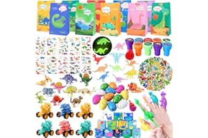 DIYDEC 135 Stück Dino Party Mitgebsel Kindergeburstag, Dinosaur Party Gastgeschenke Kinder Give Away Spielzeug Dinosauriereier für Ostern Weihnachten Kindergeburstag Party Geschenke Jungen