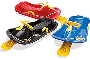Dantoy Bob Sledge with Brakes, Steering Toboggan for Winter Snow, Made in Denmark (Various Colours),44 x 89 x 19cm