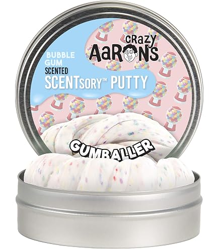 Crazy Aaron’s Trendsetters Kawaii Cute – Pâte à Modeler Argentée Pailletée, Extensible, Douce, Non Toxique – Fabriquée Aux US