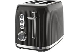 Breville Bold 2 Slice Toaster with High-Lift & Wide Slots | Black & Silver Chrome [VTR001]