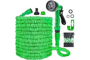 ONAHA Expandable Garden Hose Pipe, Flexible Expandable Magic Hose with 3/4 inch, 1/2 inch Fittings, Garden Hose with 7-Function Spray Nozzle