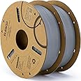 ELEGOO PLA Filament 1.75mm Gray 2KG, 3D Printer Dimensional Accuracy +/- 0.02mm, 2 Pack 1kg Cardboard Spool (2.2lbs) Fits Most FDM 3D Printers