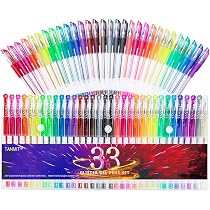 Glitzer-Gelstifte Set 16 Farben - Doppelt Glänzend, 1,0 Mm Spitze, Für Erwachsene & Kreative