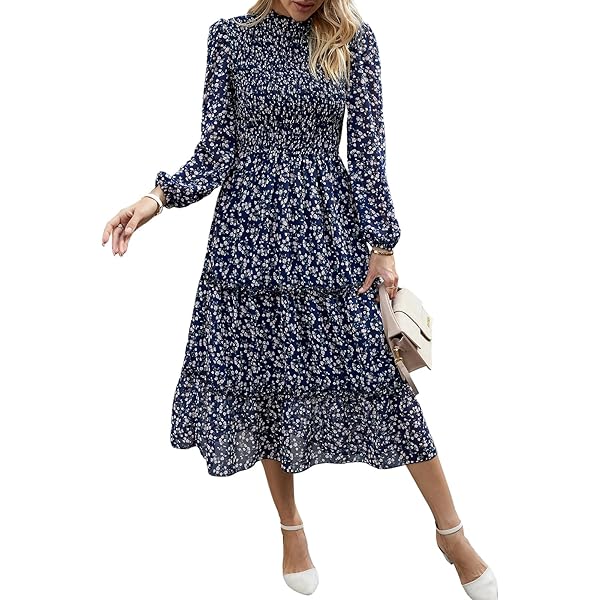 Vestidos Señora Mayor Vestido Largo De Mujer Manga Larga