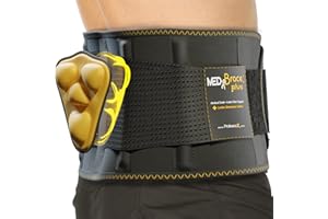 ‎MEDIBRACE MEDiBrace PLUS Rückenstützgürtel Rückenbandage mit 3D-Lendenpolster, Lendenwirbelstütze für unteren Rücken mit Verstellbarer Rückengurt und Stützstreben zur Rückenschmerzen Linderung