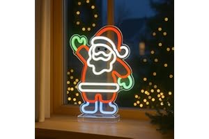 Xmas Haus Christmas Santa LED Neon Lights with USB Festive, Safe, Easy to Use, Perfect for Home Décor
