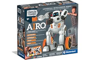 Clementoni - Robot AIRO con Inteligencia Artificial - Juguete Educativo y Personalizable para Niños - Interactivo con Reconocimiento de Gestos y Voz - A Partir de 8 Años - 55513