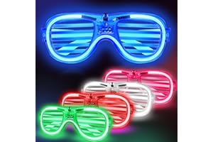 Vesmiga Neon Party Glasses - 30 Pcs LED Light Up Glasses Glow for Birthday Festival Wedding Club 80s Dance Rave Disco Novelty Props Flashing Party Supplies Favors