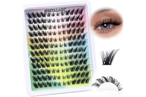 ‎OBEYALASH Obeyalash Wimpern Extensions Cat Eye Lashes 144pcs Fox Eye Lash Cluster Lashes C Curl Einzelne Wimpern Eyelashes Wispy Lash Cluster Natural Einzelwimpern DIY Eyelash Extensions at Home