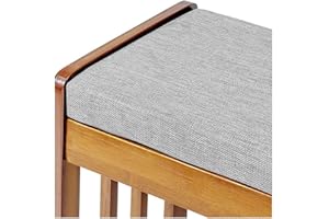 KicKiq Garden Bench Cushion Pads 100cm120cm 140cm 160cm 2/3 Seater Bench Seat Cushion Pad Mat for Patio Swing Chair Indoor Outdoor (Light grey,160 * 40cm)