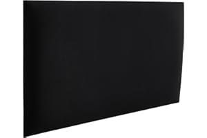 RAVIO Padded Wall Panels, 3D Wall Cladding with Foam, Wall Cushion as Headboard for Bed, Wall Decoration for Bedroom, Children's Room, Office, Hallway, (Black, 70 x 30 cm)