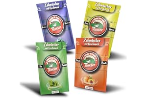 Stoxser 600x Zahnstocher mit Geschmack 4er Pack Pfirsich und Blaubeere und Zitrone/Lemon und Mint/Menthol Geschmacksrevolution Zahnstocher Geschmack Kein Kaugummi Zuckerfrei